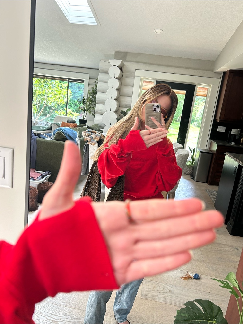 Garage Red Off-the-Shoulder Sweater - Best Offer** - Picture 2 of 5
